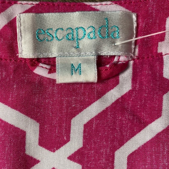 NWOT Escapada Fuchsia and White Geometric Mini Dress Size M - Picture 7 of 11